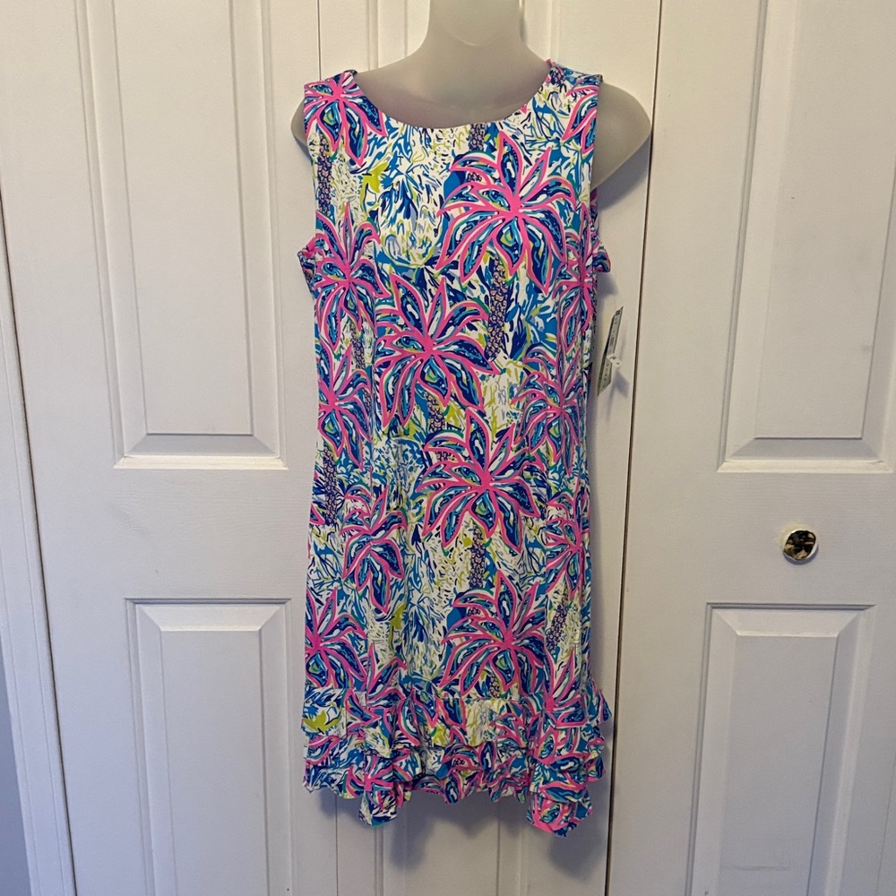 Anthony's Resort Wear Sz M colorful sleeveless UPF50 beach dress NWT B718